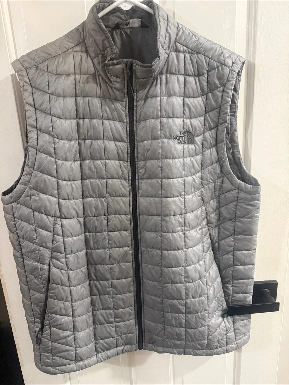 The North Face Silver Quilted Insulated Vest
